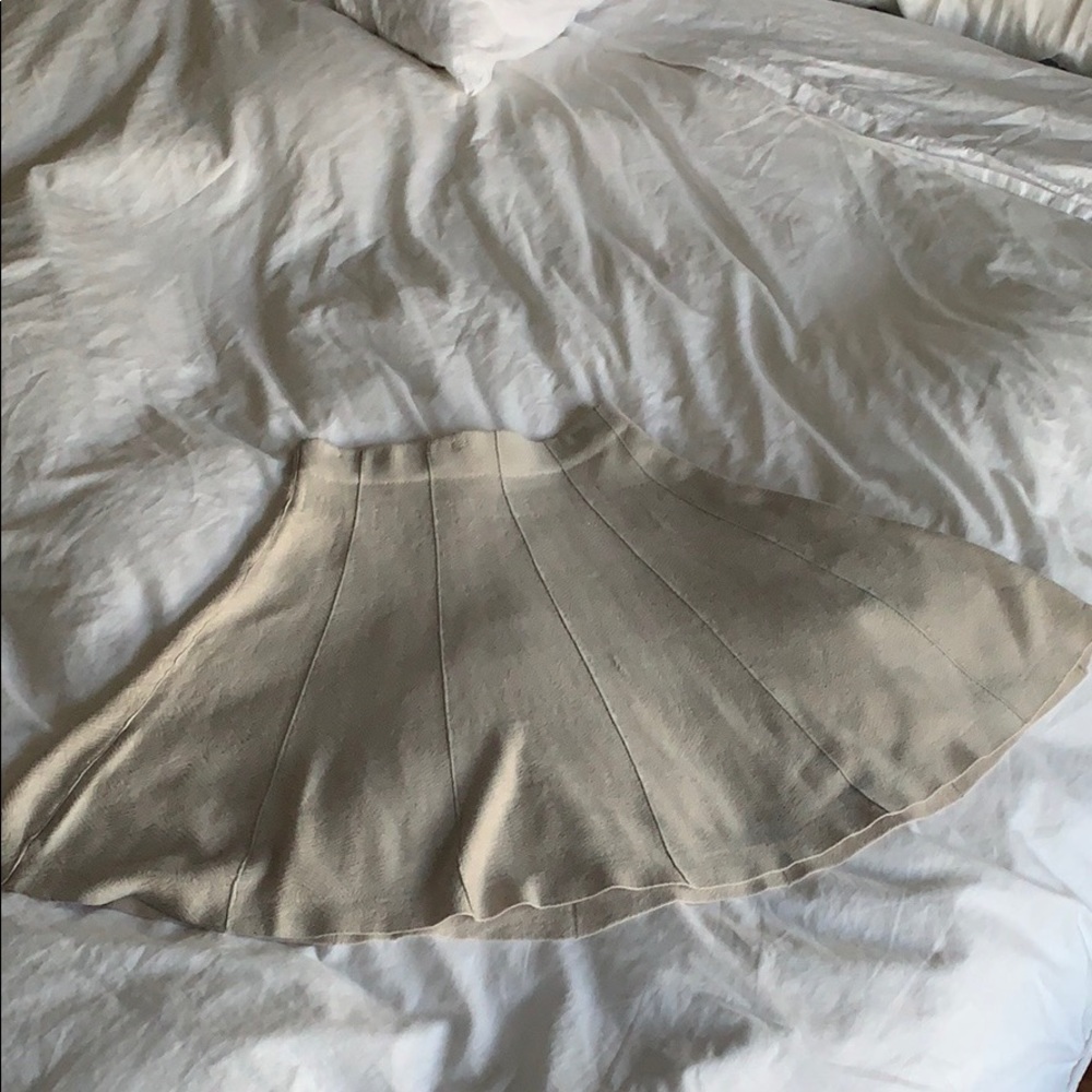 NIC+ZOE PP neutral putty knit a-line skirt - Picture 2 of 8